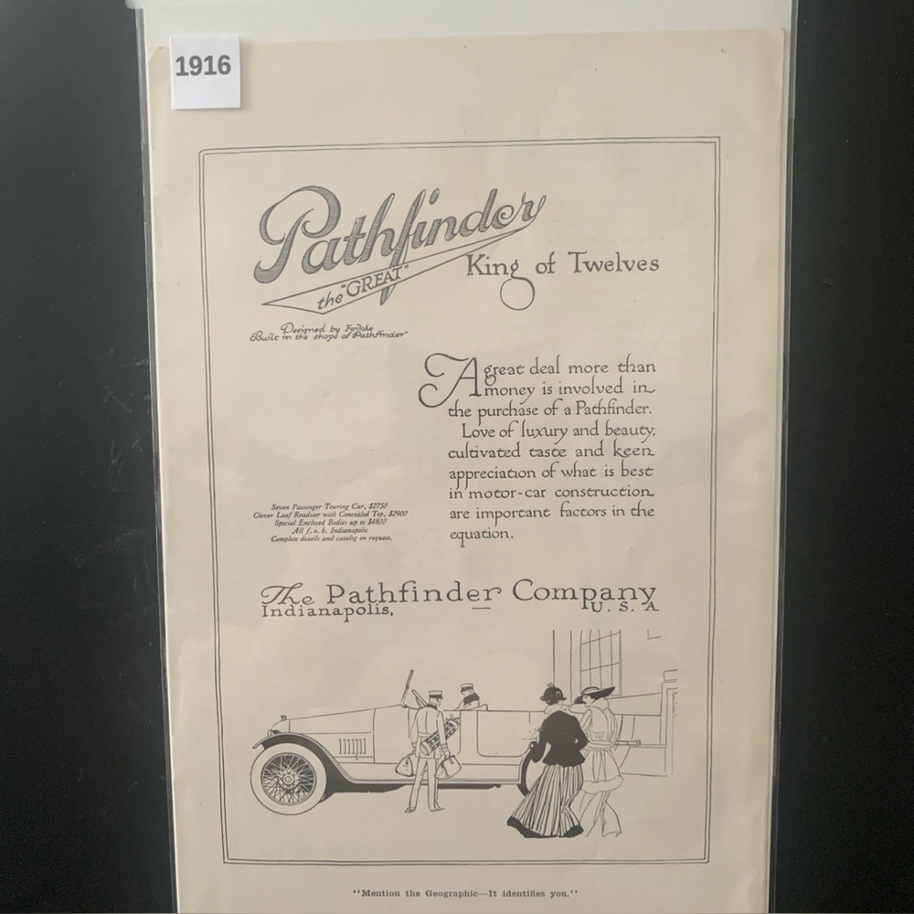 Vintage 1916 Pathfinder King of Twelves A Great Deal More Ad Advertisement